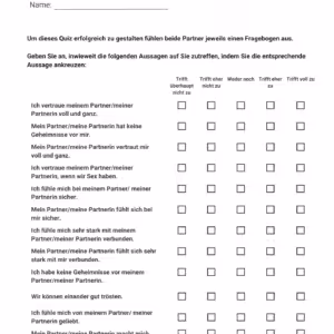 Gottman-Fragebogen „Ist meine Liebe beständig?“