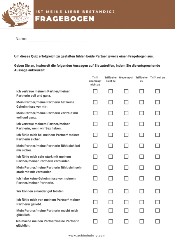 Gottman-Fragebogen „Ist meine Liebe beständig?“